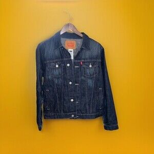 Levi Juniors Blue Denim Jean Jacket Button Up Long Sleeve XLG 13-15 Yrs